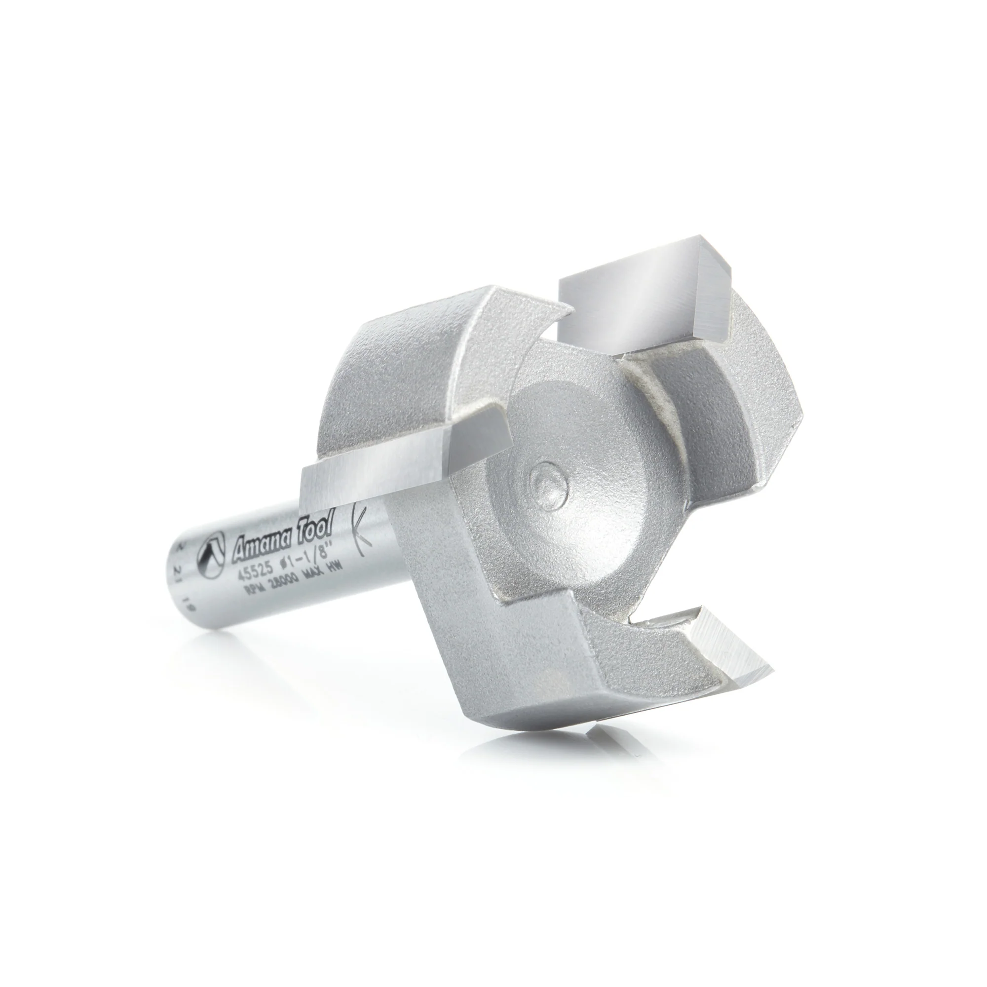 Amana 45525 Carbide Tipped Spoilboard Cutter, 1-1/8" Diameter, 1/4" Shank - Image 2