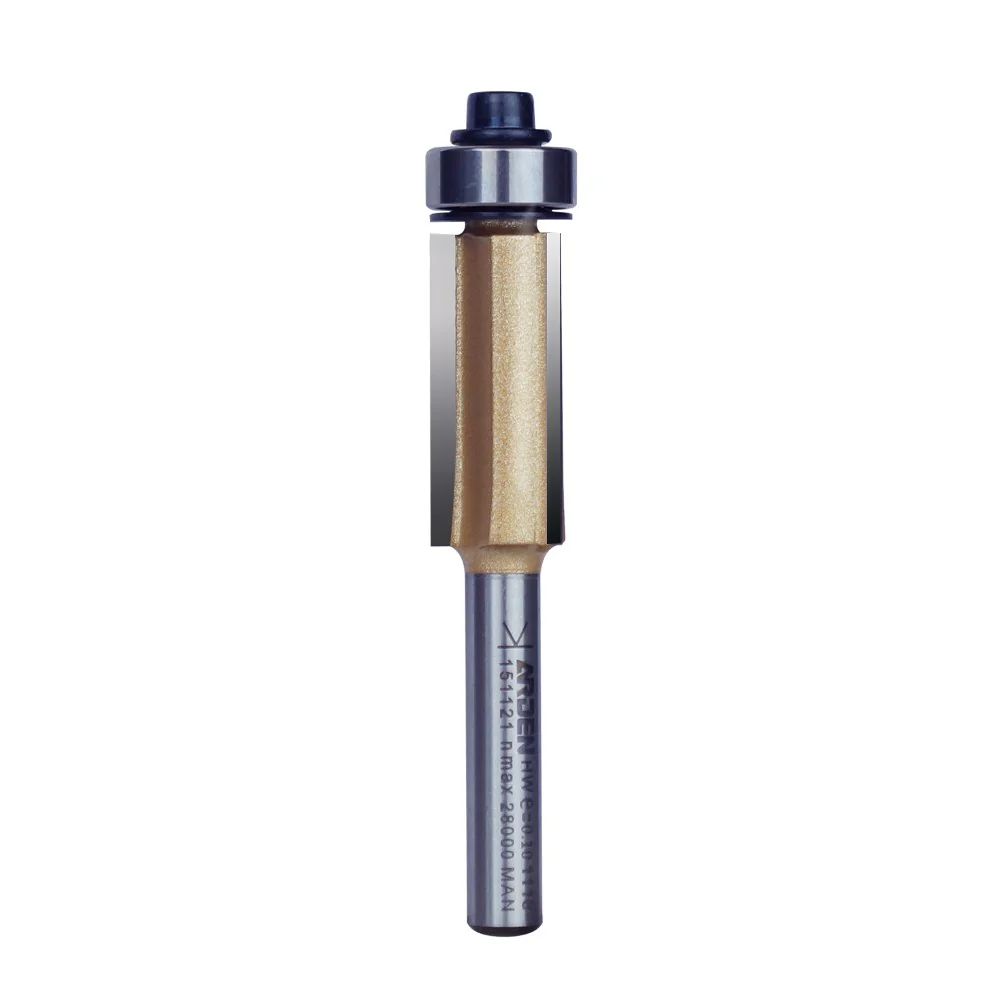 Arden Three Flute Flush Trim Bit - 25.4mm Cut Depth, 12.7mm Diameter, 1/4" Shank