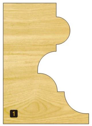 Arden Decorative Moulding Bit with Bearing - 1/2" Shank - Image 2