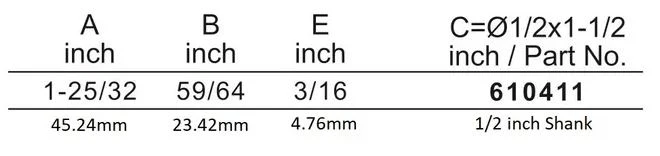 Arden Reversable Glue Joint Bit - Image 3