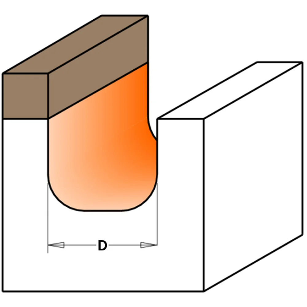 CMT Bowl-Tray Bit with Bearing - 32mm Diameter 1/2" Shank - Image 2