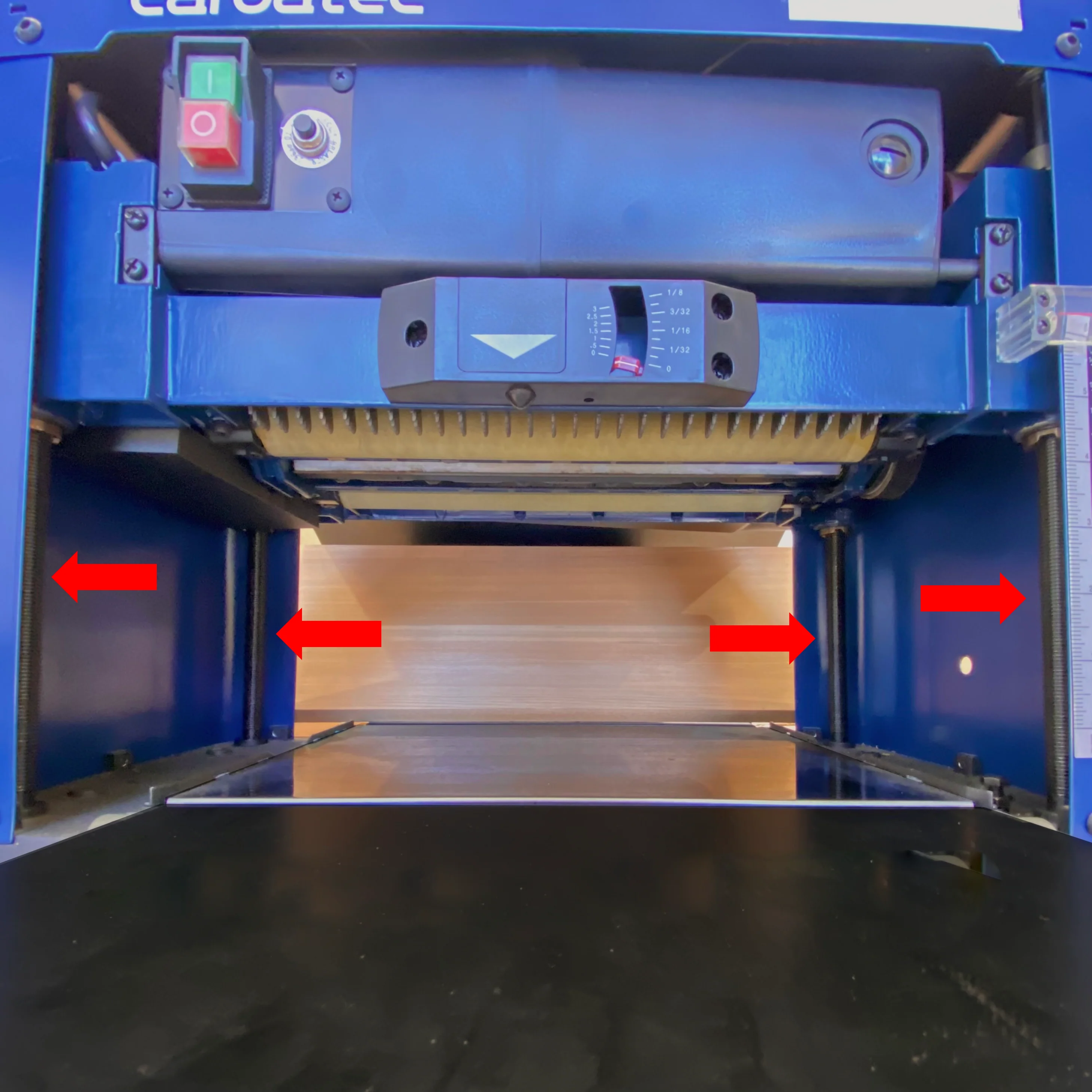 Carbatec 317mm (12-1/2") Benchtop Thicknesser - Image 5