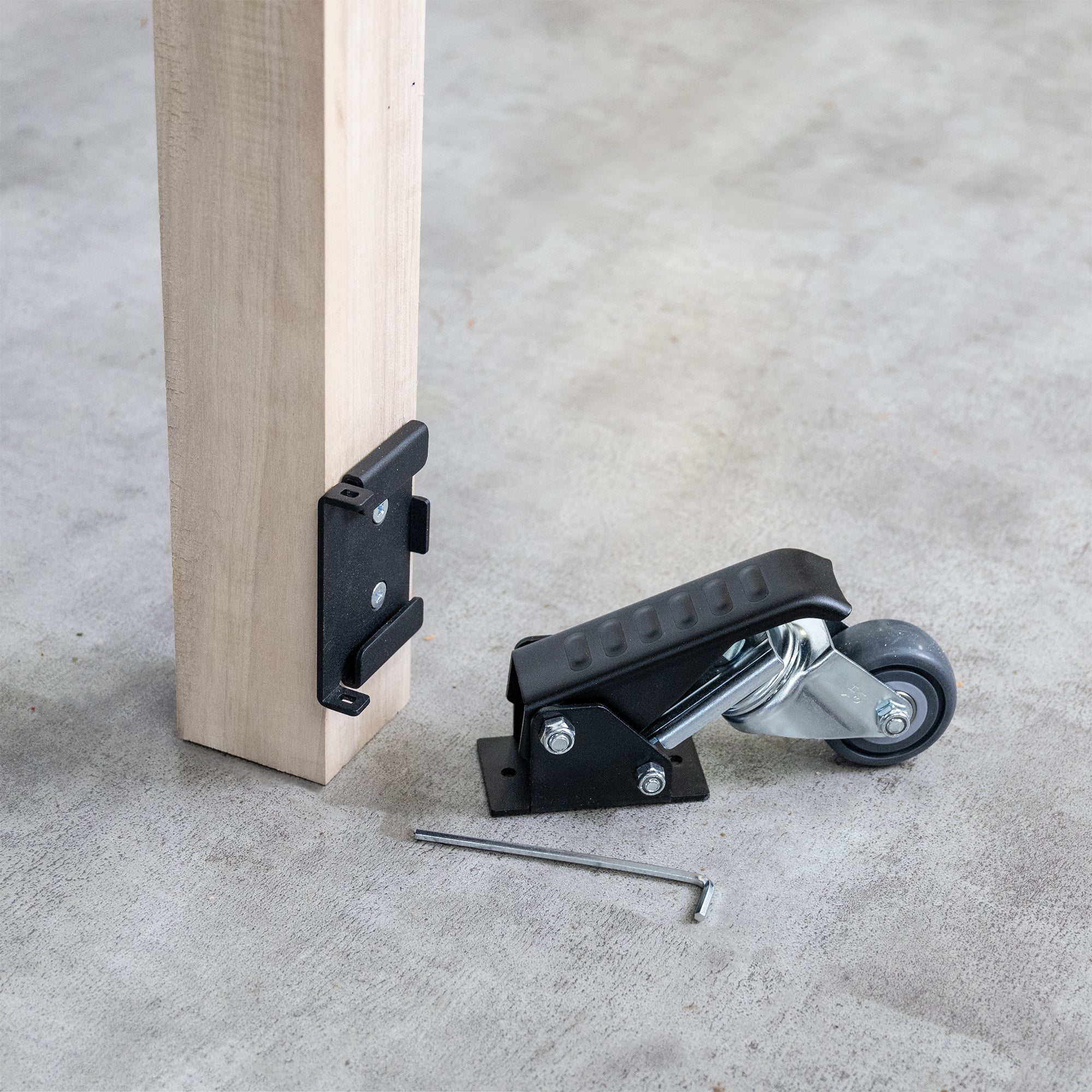 Carbatec Workbench Castor Kit Quick Release Plates - Image 3