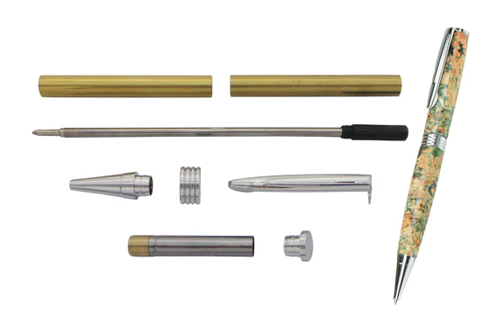 Carbatec Chrome Streamline Pen Kits - 5 Pack - Image 2