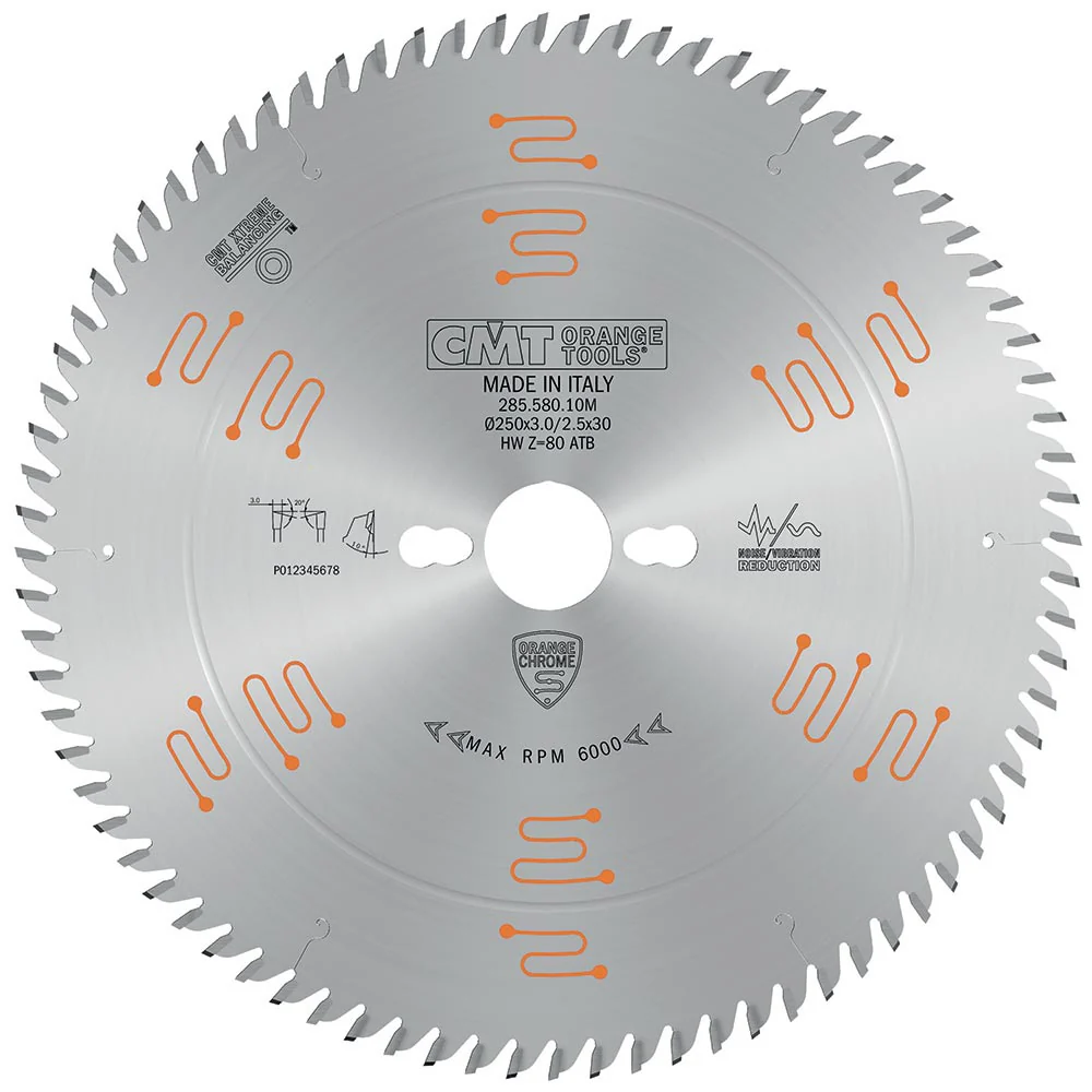 CMT Chrome Series XTreme Balance Super Finishing Blade - 250mm - 80 Tooth - Image 4