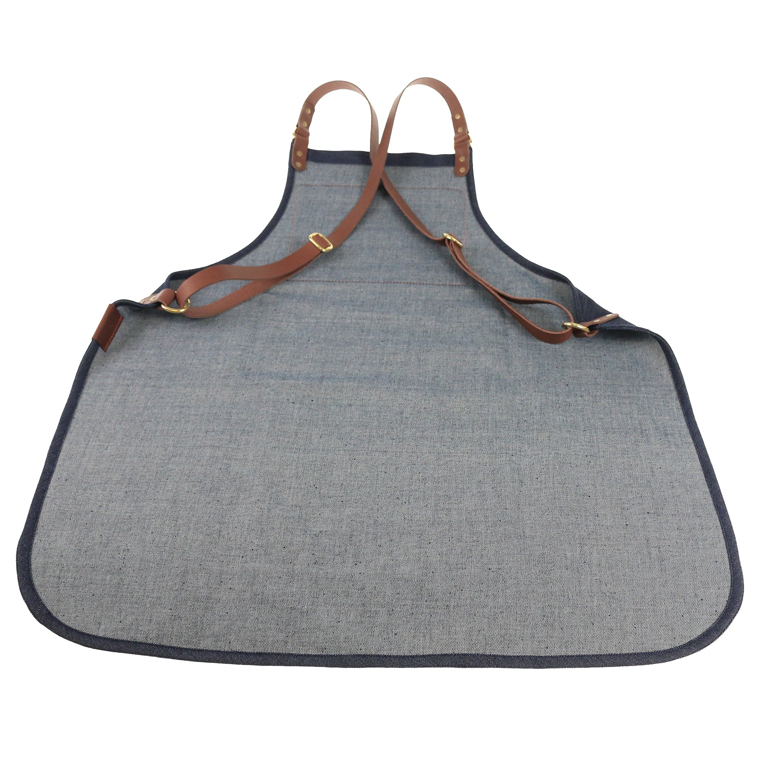 En Mina Denim and Leather Carving Apron - Image 7