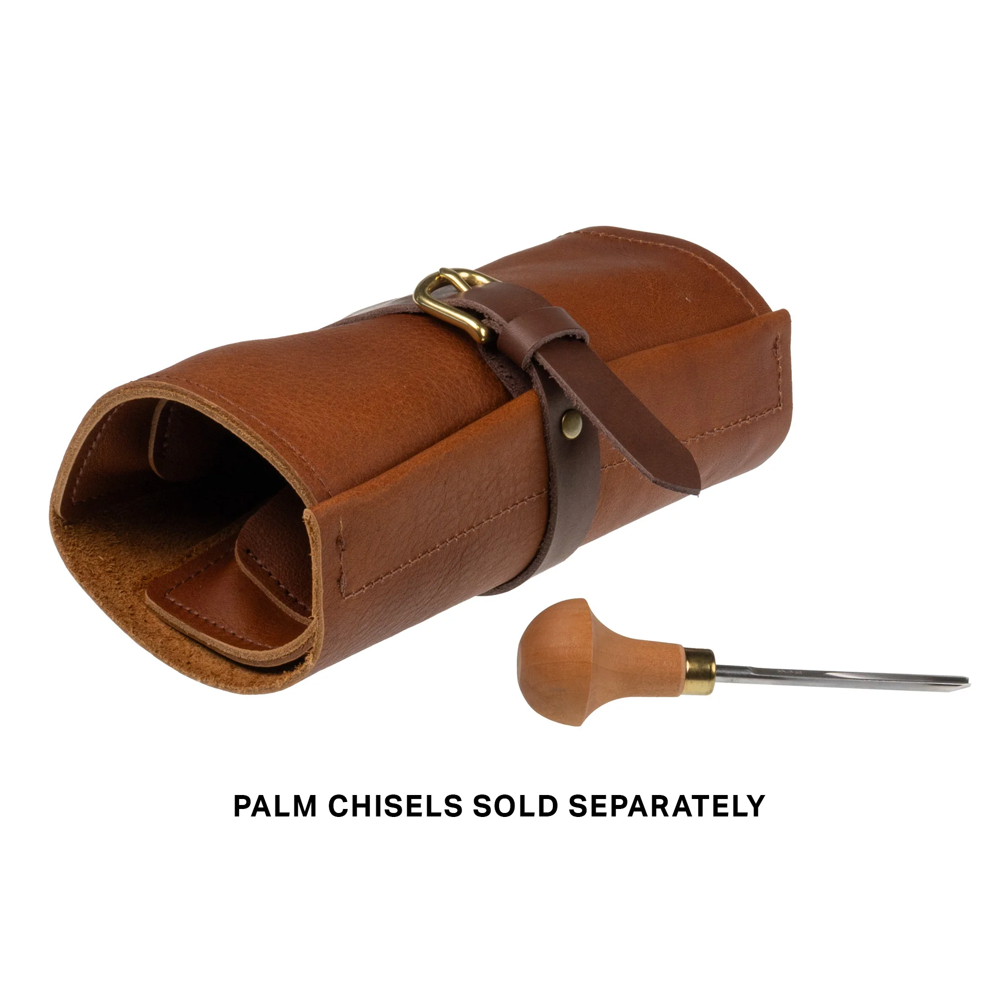 En Mina Palm Chisel Leather Roll 7 Slots - Image 6