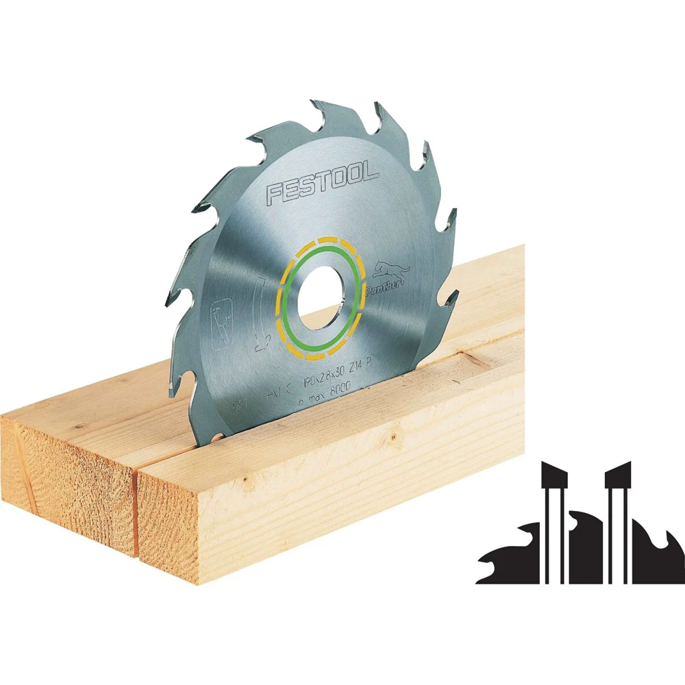 Festool Panther Saw Blade 160mm x 2.2mm x 20mm 12 tooth - Image 2