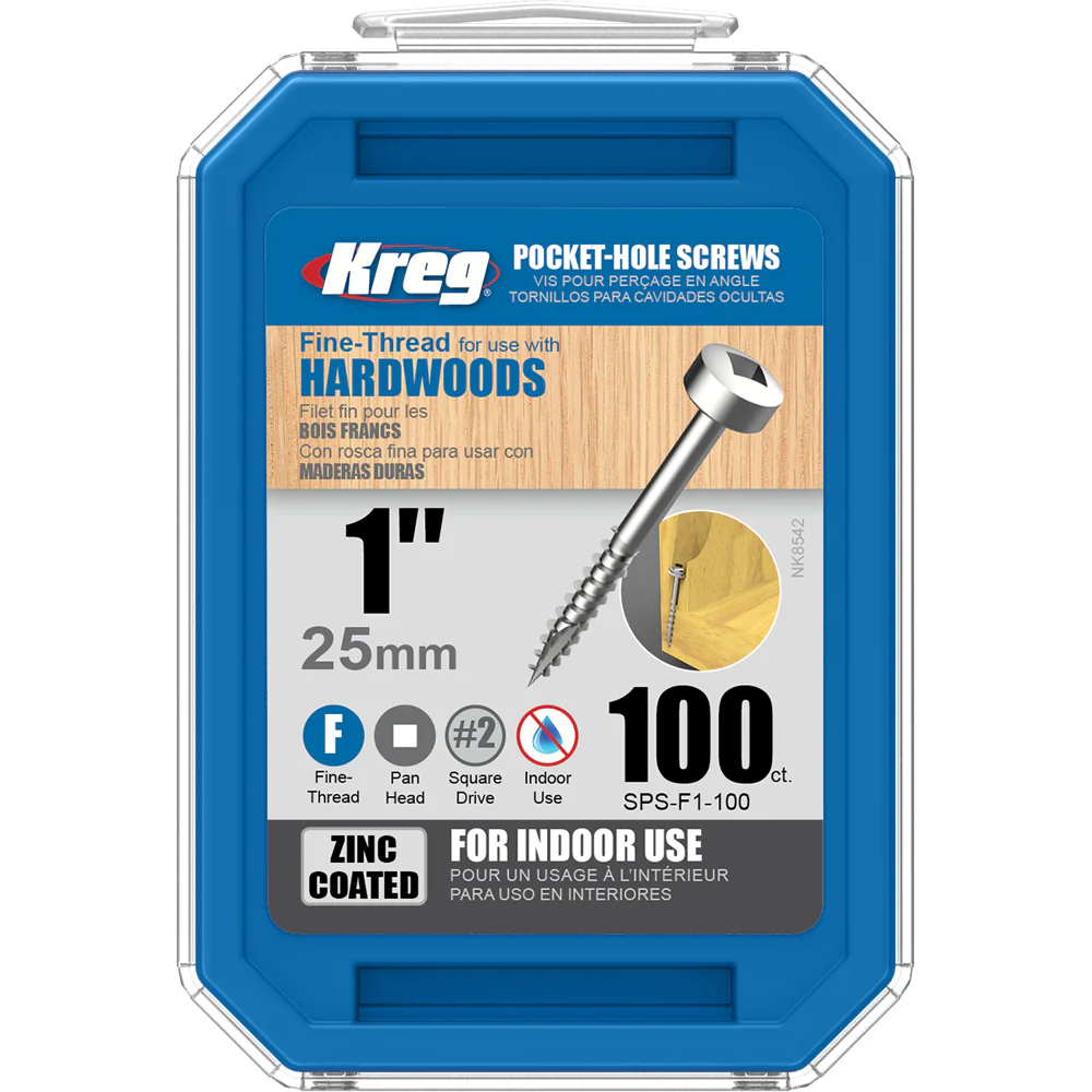 Kreg Pocket Hole Screws - 25mm Fine/Pan Head - Zinc - 100 pack - Image 3