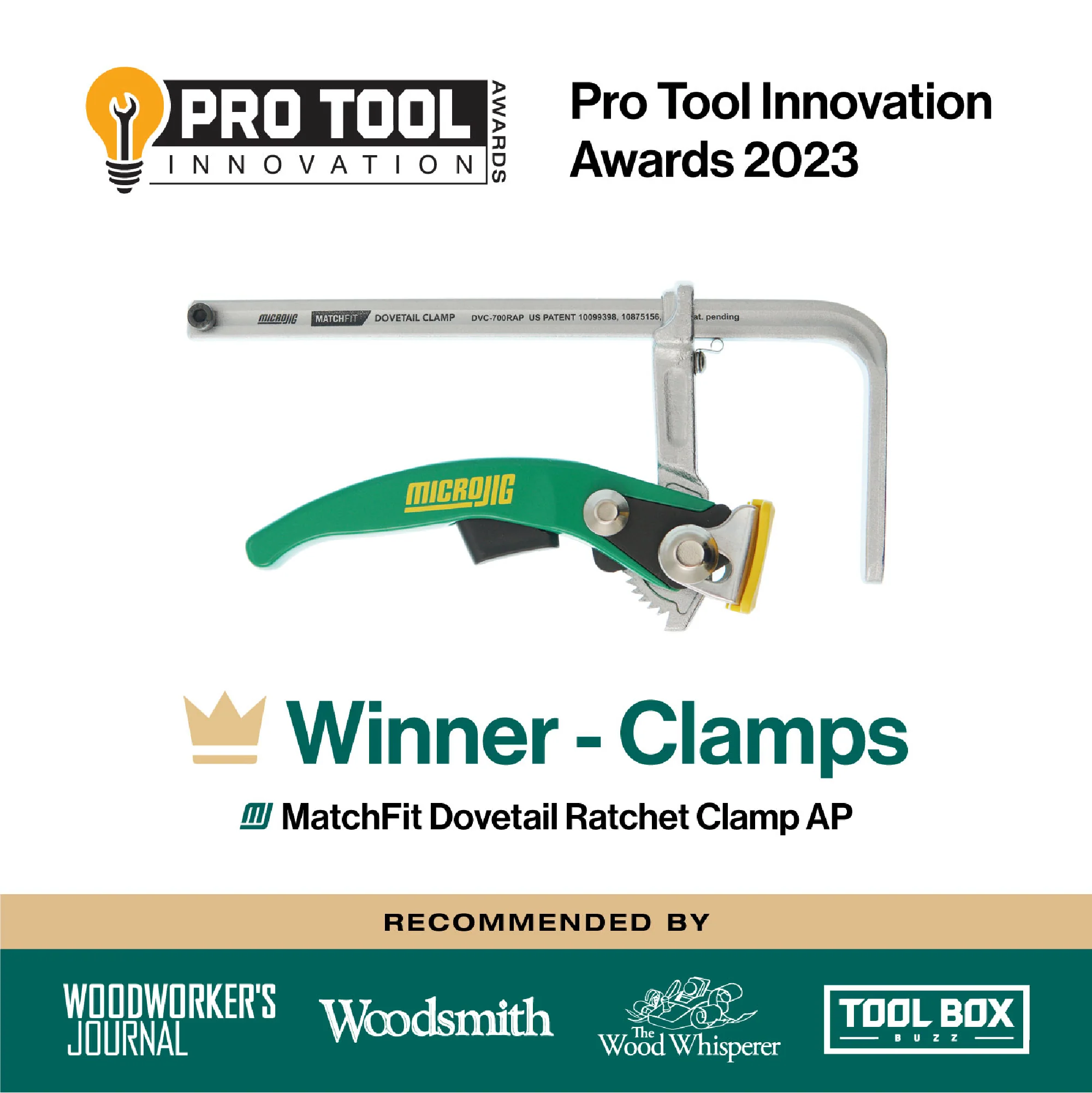 Microjig Matchfit dovetail ratchet clamp - Image 7