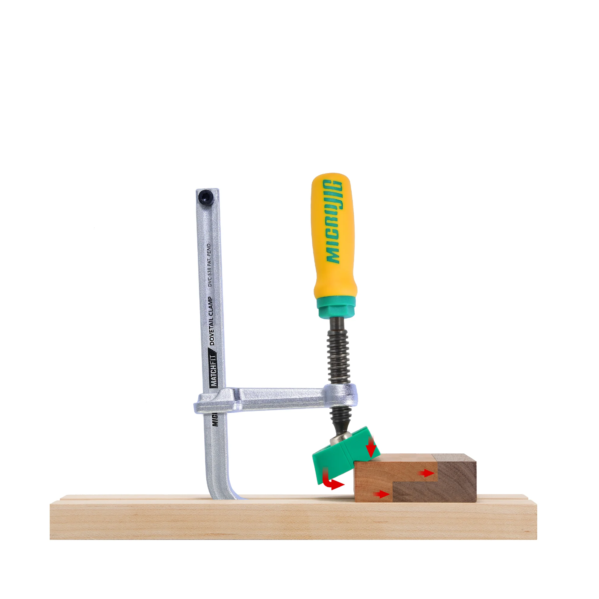 Microjig Microjig X-pad clamping heads to suit Matchfit dovetail clamps DVC538K2 - Image 6