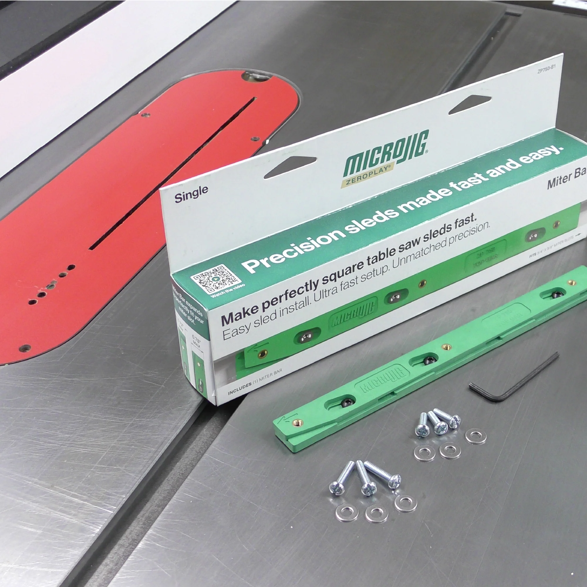 Microjig Zeroplay miter bar 1-pack - Image 3