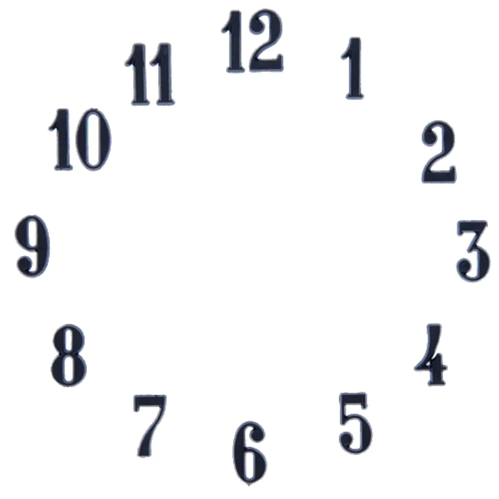 Carbatec Clock Number Set - Arabic - Black 5/8"