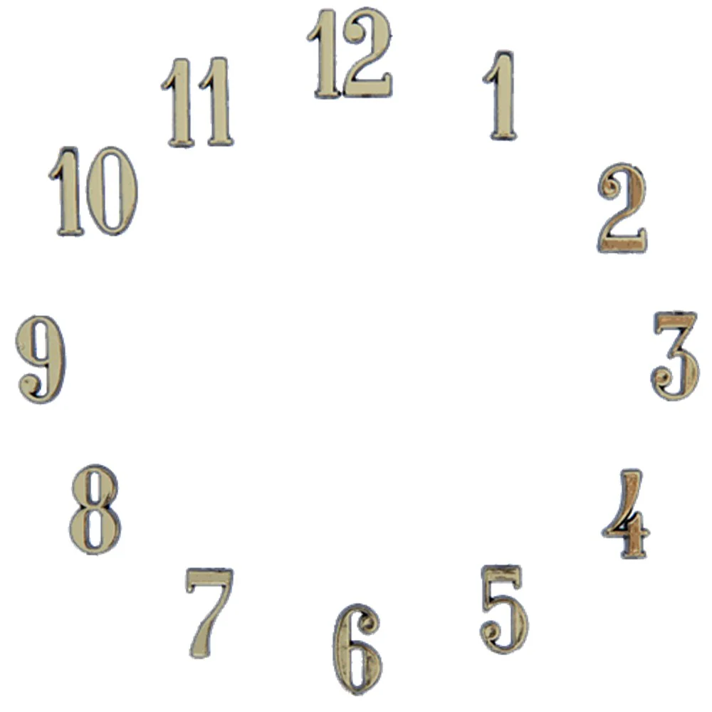 Carbatec Clock Number Set - Arabic - Gold 5/8"