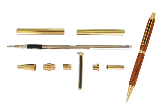 Carbatec Pencil Parts with Gold Finish - 5 Pack - Image 3