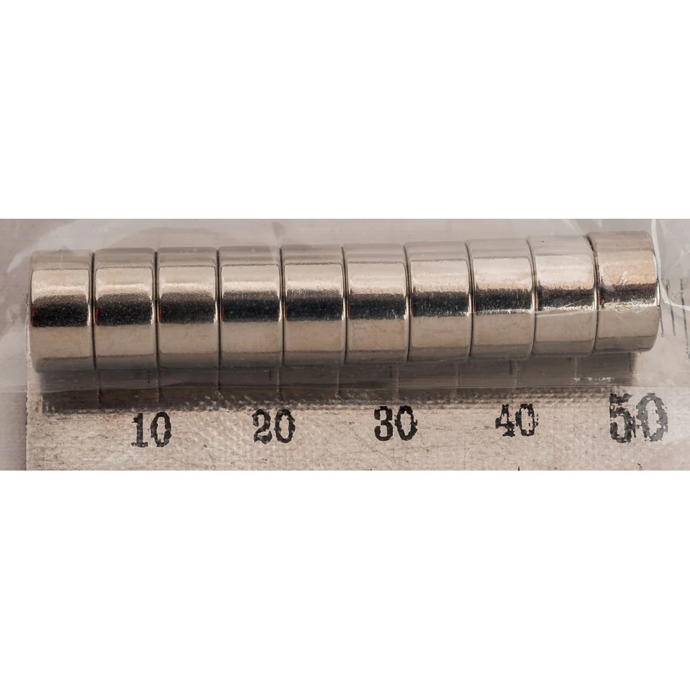 Carbatec Rare Earth Magnets - 10mm x 5mm - Pk 10 - Image 2