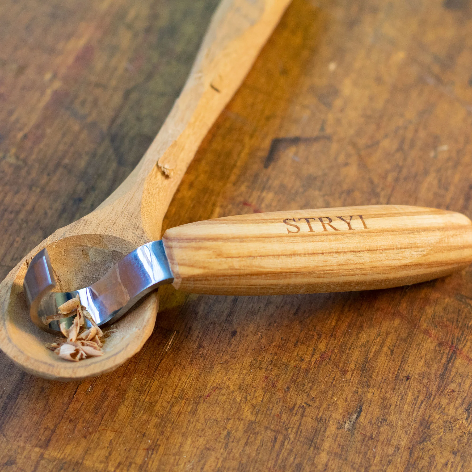 Stryi Spoon Carving Knife - 30mm Left Hand - Image 5