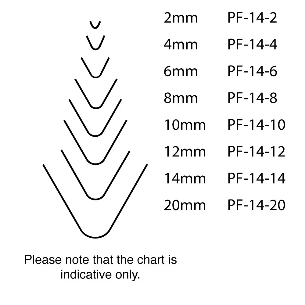 Pfeil V 55° Straight Gouge - 8mm - #14 - Image 2