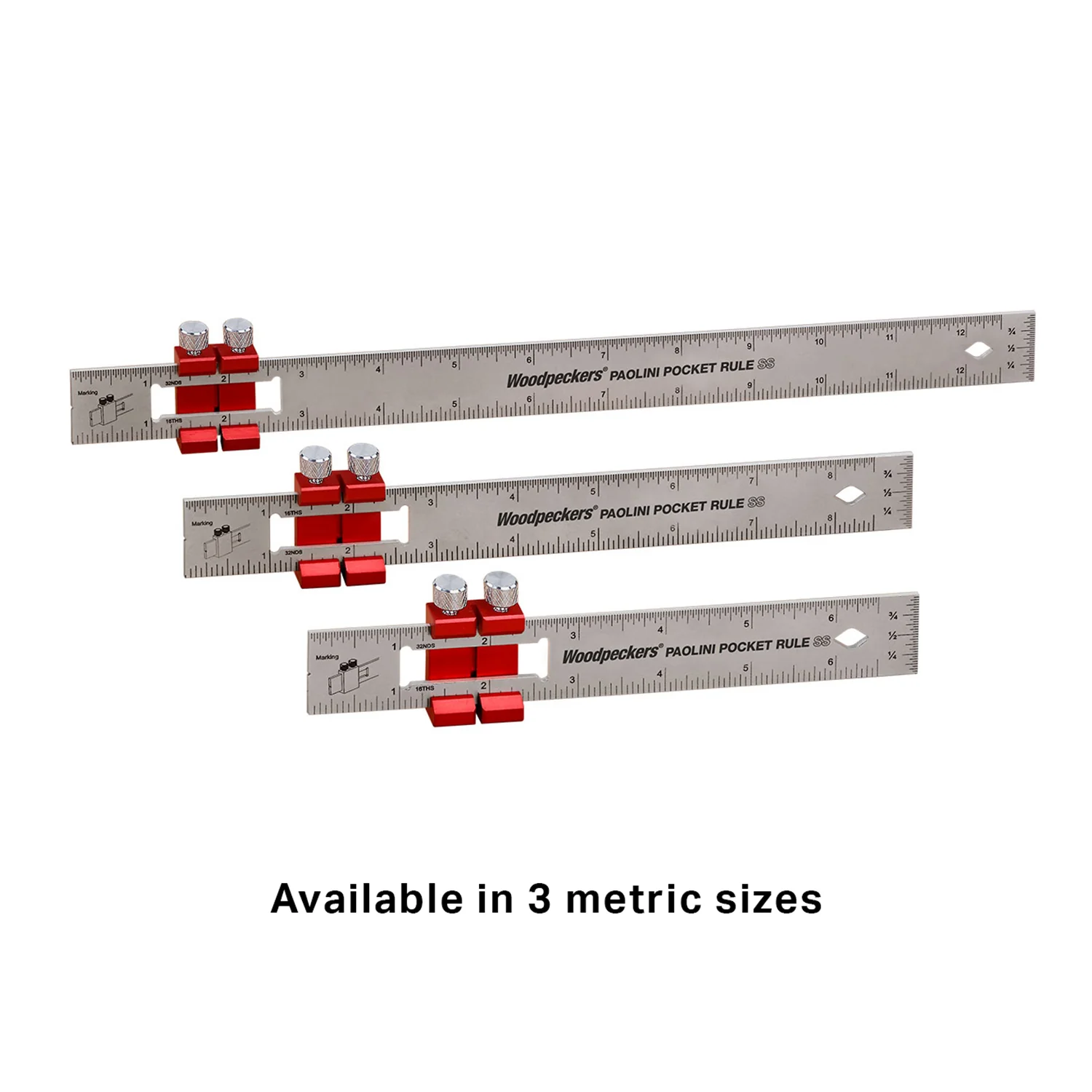 Woodpeckers Paolini Pocket Rule 150mm Stainless Steel PPRSS-150-19 - Image 3